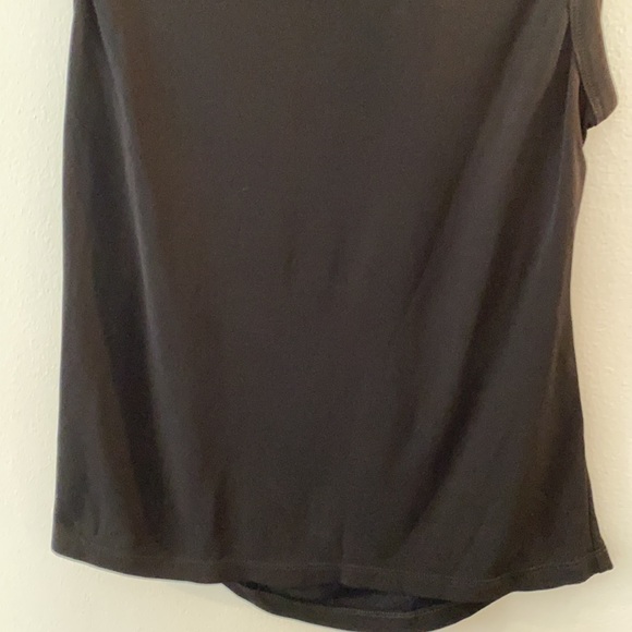 NWT A.L.C. Black Back Slit Viscose Sleeveless Blouse Women's Large - Picture 7 of 11